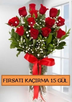  15 �thal k�rm�z� g�l b�y�k ba�l� orjinal Temelli ankara �i�ek ma�azas� , �i�ek�i adresleri 