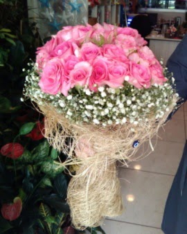 33 adet pembe g�l ni�an k�z isteme buketi Ankara Temelli online �i�ek g�nderme sipari� 