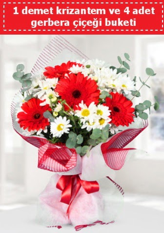 Krizantem ve Gerbera Buketi Temelli ankara �i�ek ma�azas� , �i�ek�i adresleri 