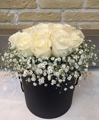 19 adet beyaz g�lden g�rsel kutu �i�e�i Temelli ankara �i�ek ma�azas� , �i�ek�i adresleri 